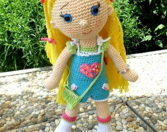 PATTERN - Doll Amálka - crochet pattern, amigurumi pattern, PDF