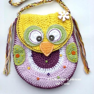 PATTERN - Owl handbag - crochet pattern,  handbag, Purse, PDF