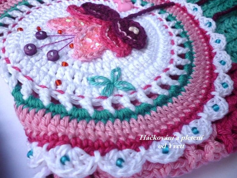 PATTERN handbag Magical flower crochet pattern, purse, bag, PDF image 4