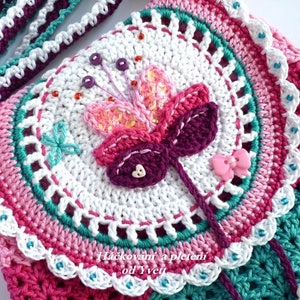 PATTERN handbag Magical flower crochet pattern, purse, bag, PDF image 2