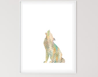 Wolf Wall Art Woodland Creatures Animal Wall Decor Woodland Theme Instant Download Woodland Nursery Wolf Print Wolf Nursery Wolf Decor