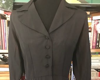 1950's Kerrybrooke Grosgrain Shirtwaist Day Dress
