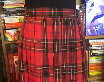 80’s Plaid Pleated Skirt by Tofy - New With Tags!