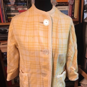 Vintage 1960&#39;s Womens Plaid Wool Suit with Skirt and Jacket