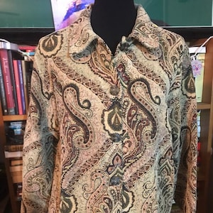 90&#39;s Units Brand Paisley Tapestry Jacket with Sequin Accents