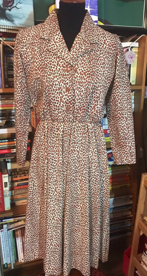 60's/70's Handmade Animal Print Day Dress
