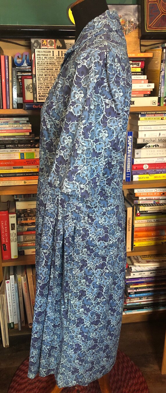 60’s Handmade Blue Floral Day Dress - image 3