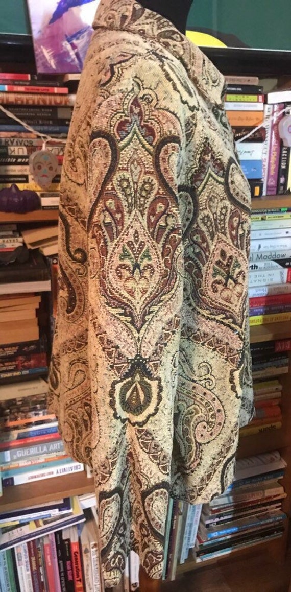 90's Units Brand Paisley Tapestry Jacket with Sequin Accents View 5