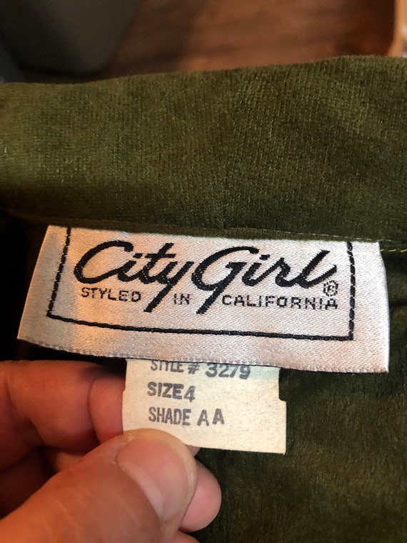 80’s Olive Green Jacket and Skirt by City Girl - … - image 8