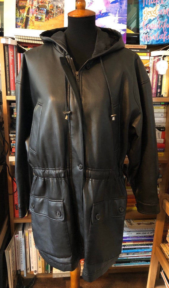 90’s Faux-Leather Duffle Jacket by B.B. Dakota - image 1