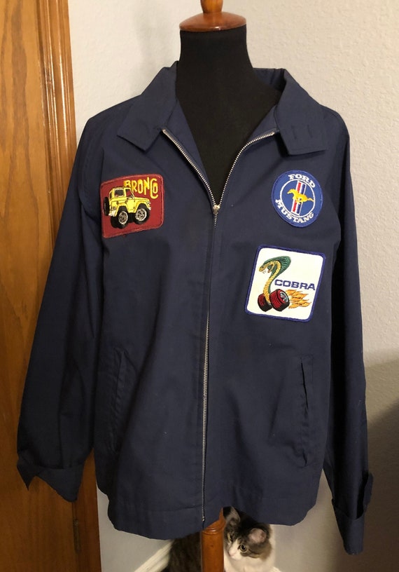 70's Sears Utility Jacket With Six Vintage Ford Patches - Etsy