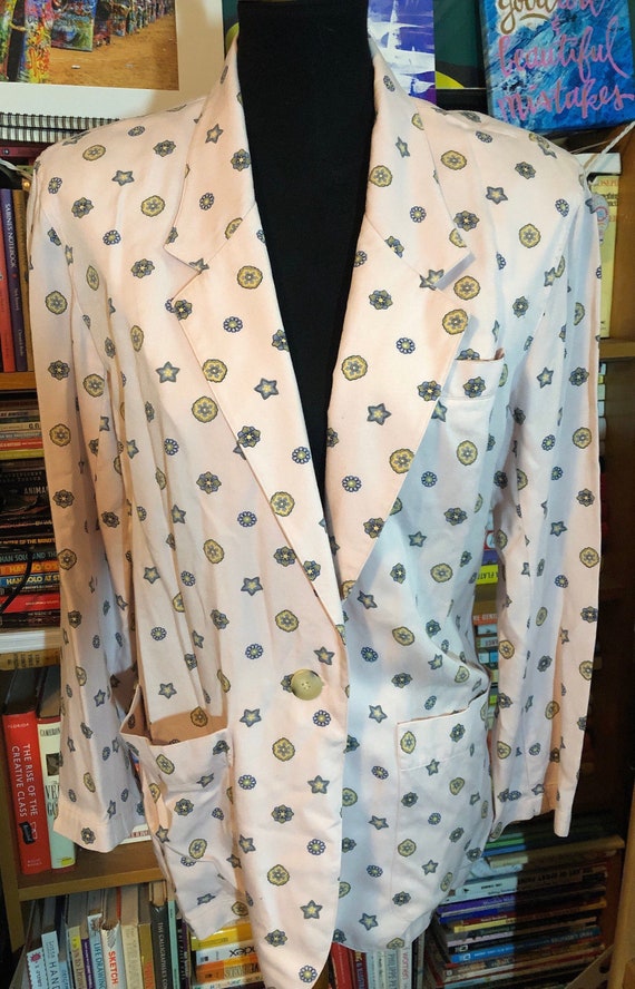 80’s LizSport Petites Pastel Print Rayon Skirt Sui