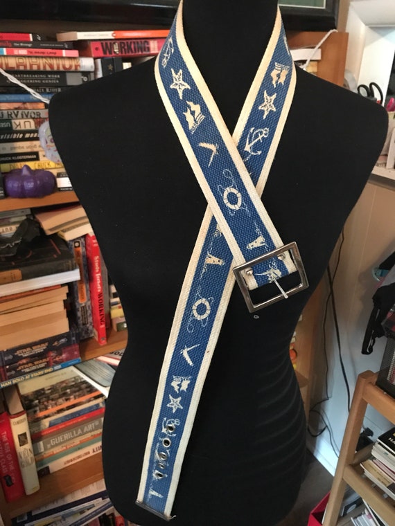 Nautical Themed Canvas Belt