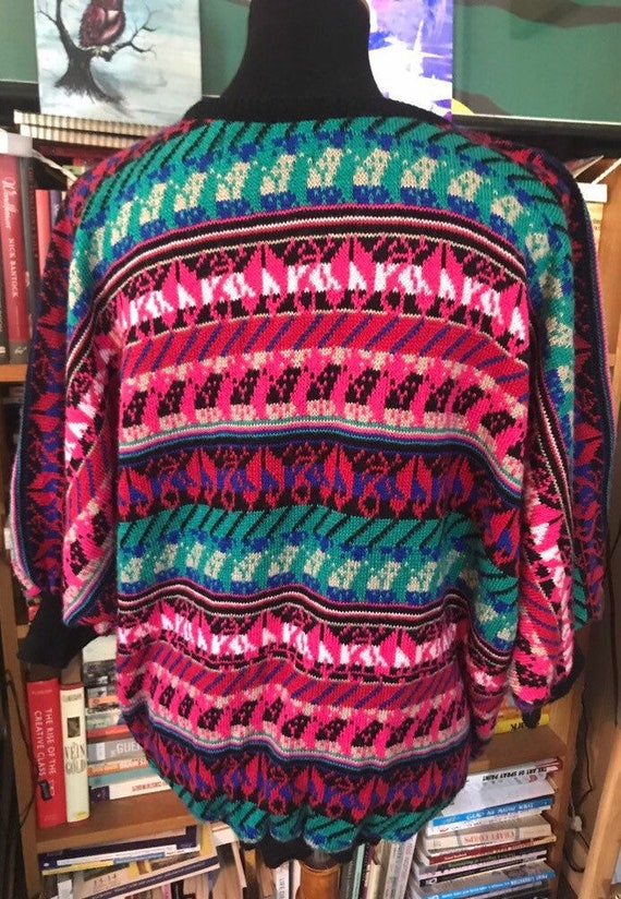 80's Dolman Sleeve Acrylic Pullover Sweater View 4
