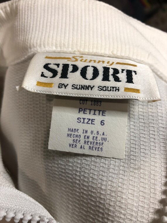 80’s Polyester Athletic Jacket with Multicolored … - image 7