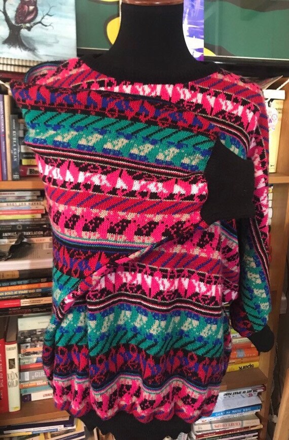 80's Dolman Sleeve Acrylic Pullover Sweater View 2