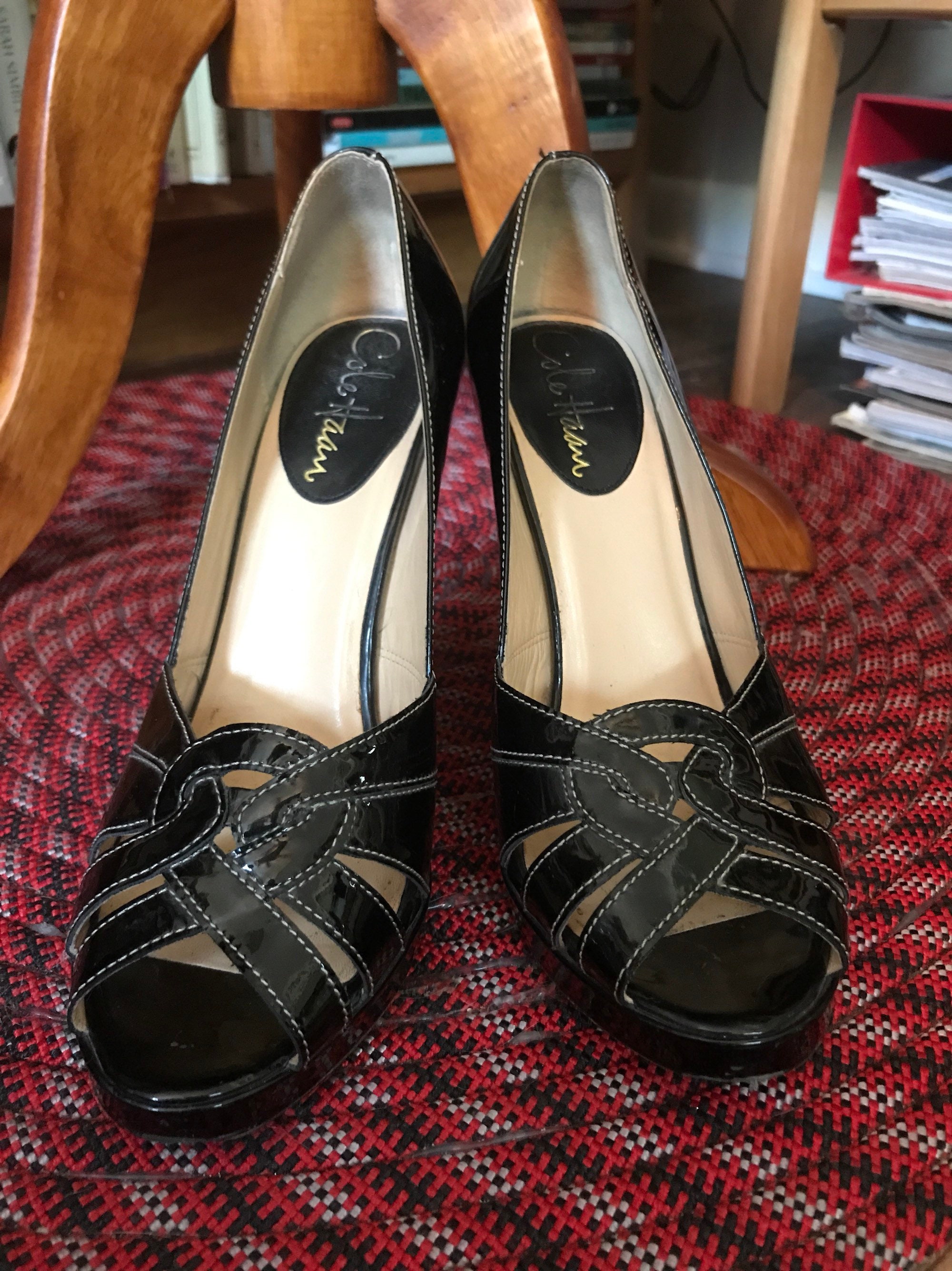 90's Cole Haan Black Patent Pumps Size 6.5 - Etsy