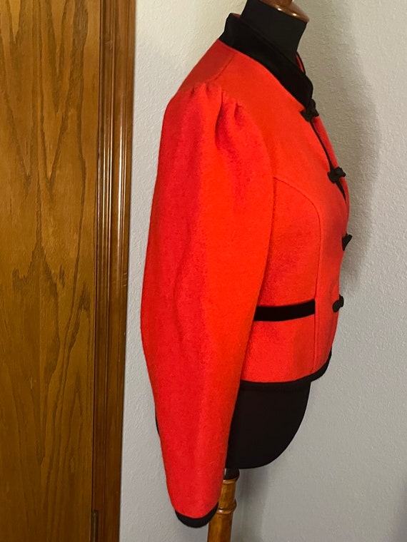 Geiger Boiled Wool Puff Sleeve Jacket with Toggle… - image 5