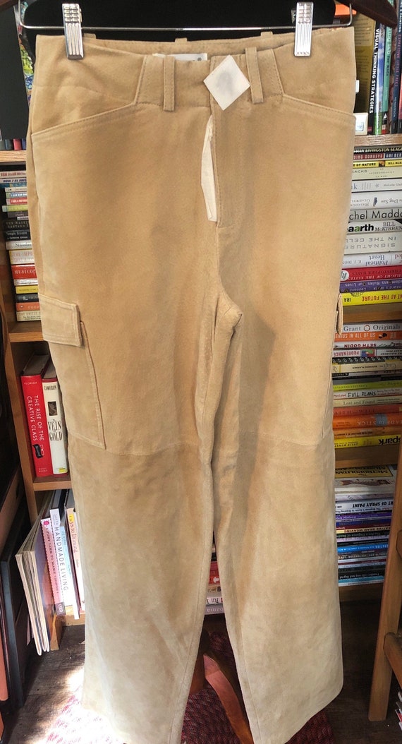 90’s Bagatelle High Waisted Khaki Suede Cargo Pant