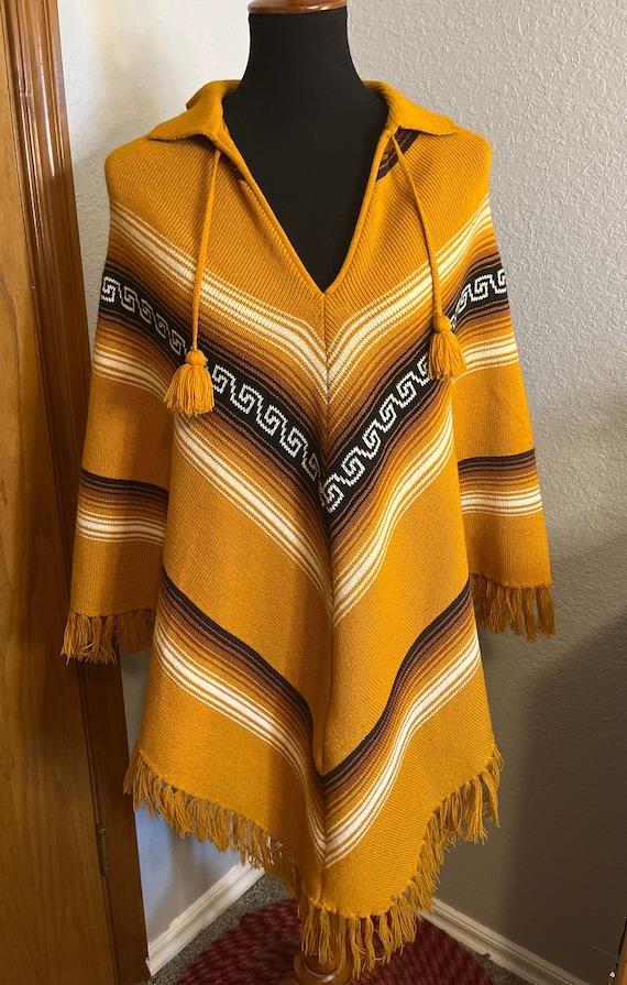 80’s/90’s Acrylic Poncho from Equador