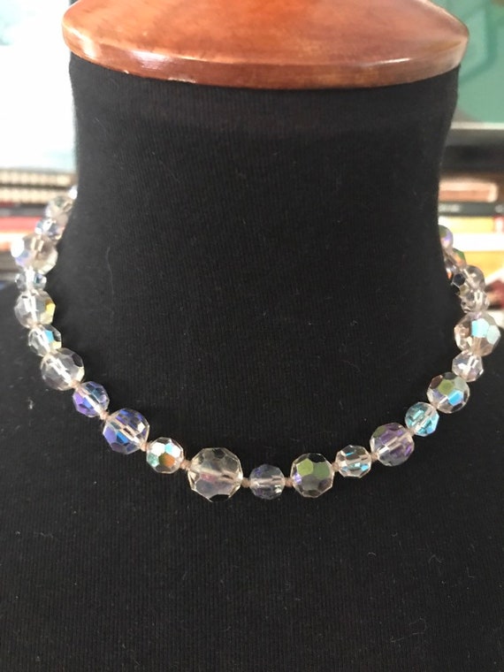 50's Aurora Borealis Glass Bead Choker