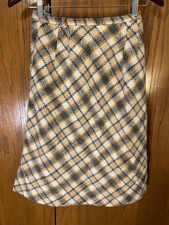 60’s Glenbrooke Lined Wool Plaid A-Line Skirt