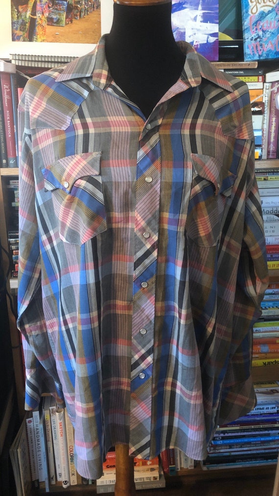 Plaid Pearl Snap Western Shirt by atb Western Wear