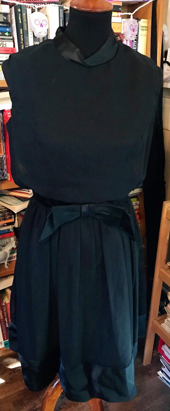 1950's "Miss Elliette" Black Sleeveless Party Dres