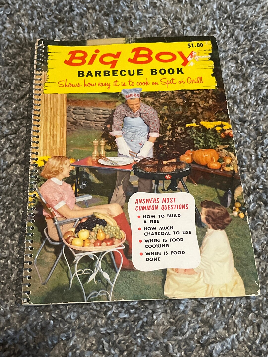 人気ショップ 50's Spiral Etsy - Book Barbecue Boy Big Bound 洋書