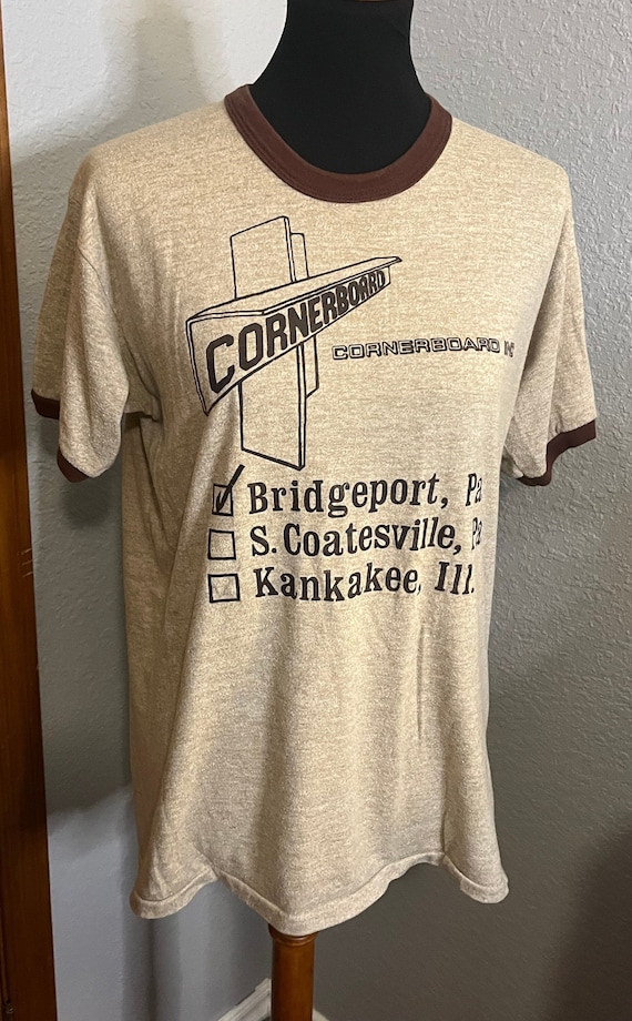 80’s Cornerboard Inc Logo Ringer T-Shirt