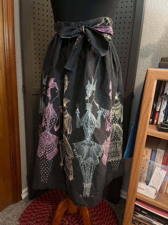 Mid Century/50’s Quirky Lady Printed Apron