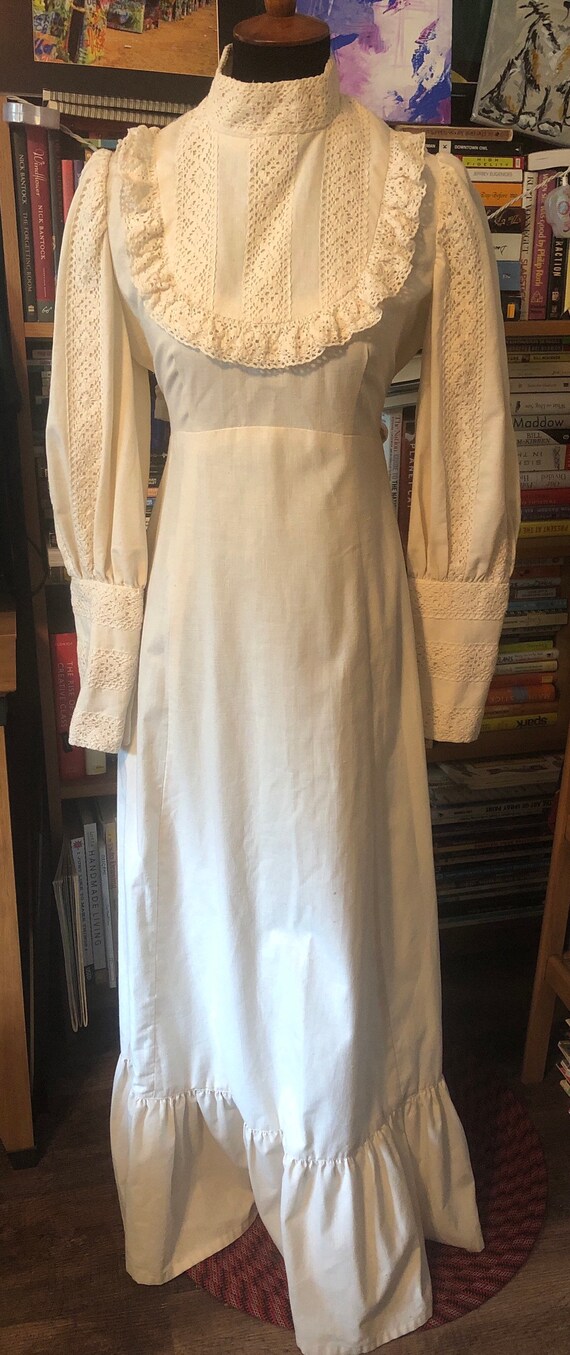 70’s Handmade Victorian Revival Long Dress