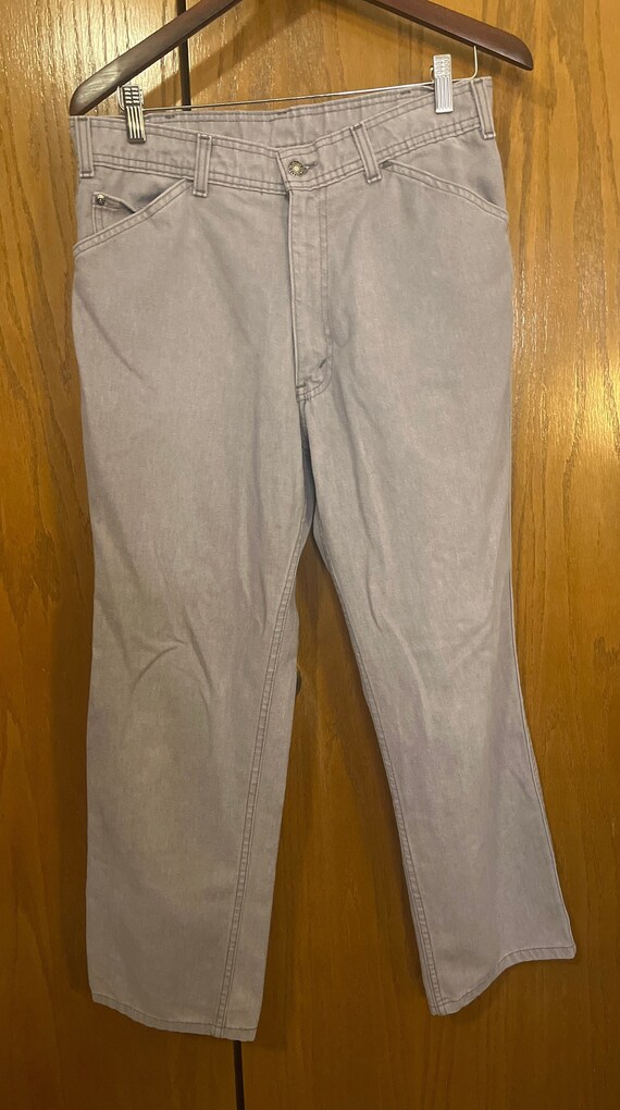 Vintage 80s Grey LEVI'S For Men With a Skosh More Room Pants