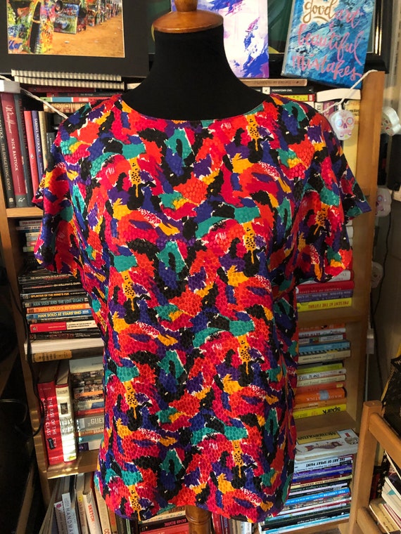 80’s Polyester Blouse by Notations - image 1