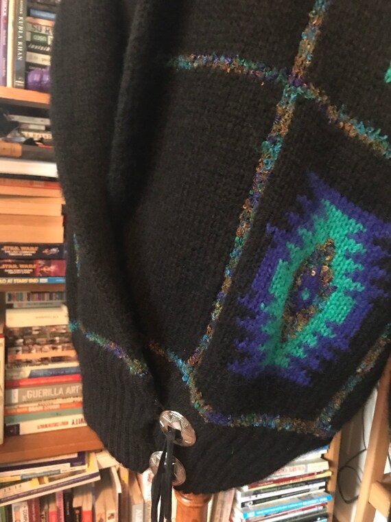 Tony Lambert Wool Blend Southwest Patterned Overs… - image 2