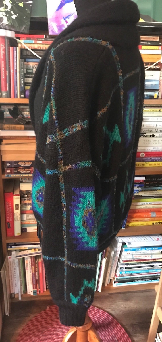Tony Lambert Wool Blend Southwest Patterned Overs… - image 3
