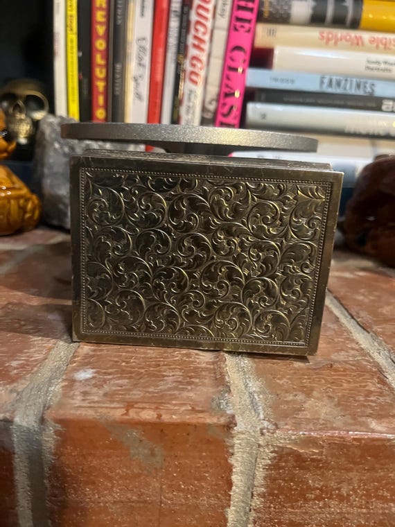 Pewter Trinket/Jewelry Box With Hinged Lid