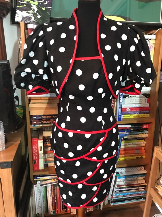 1980's Lillie Rubin Strapless Dress with Puffed Sl
