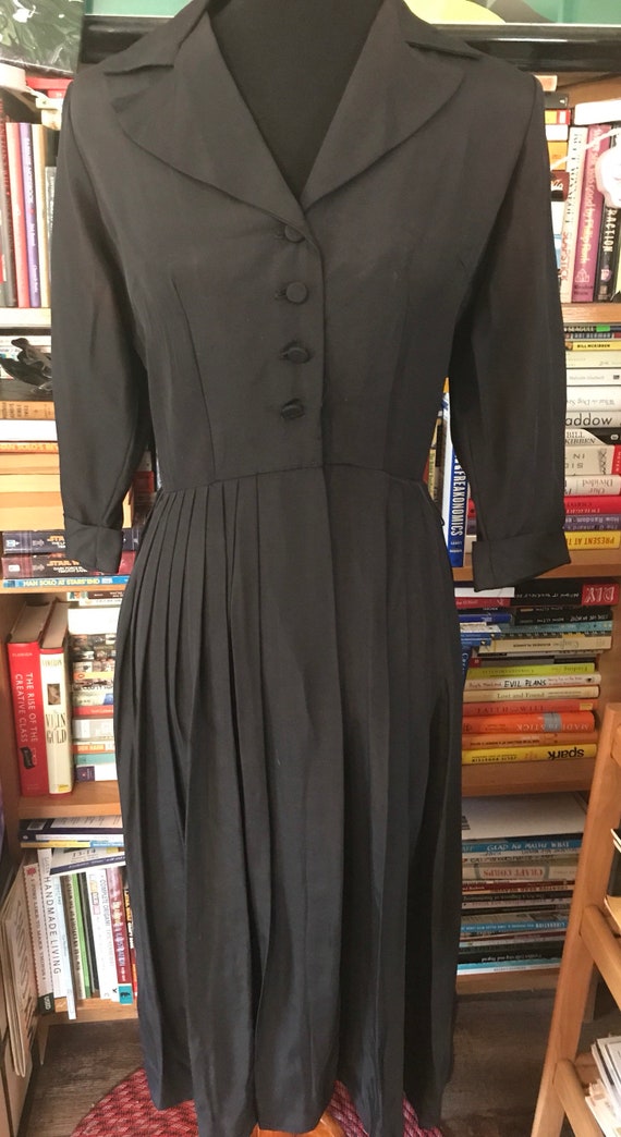 1950's Kerrybrooke Grosgrain Shirtwaist Day Dress
