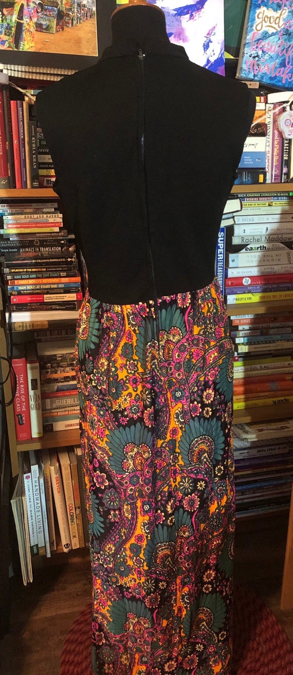 60’s/70’s Psychedelic Print Skirt Sleeveless Poly… - image 3