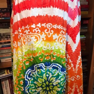 1960&#39;s/1970&#39;s Geno of California Lined Cotton Maxi Skirt