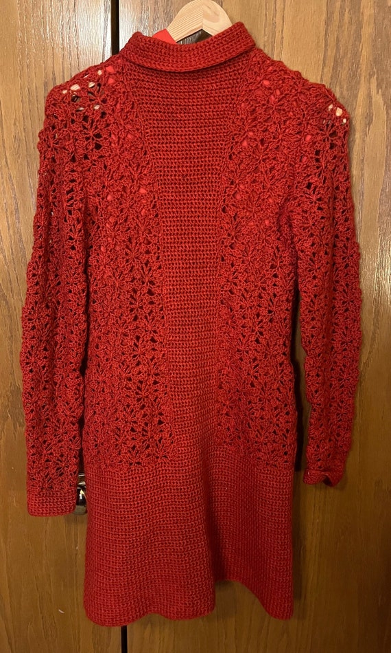 60’s/70’s Handmade Lined Crochet Dress