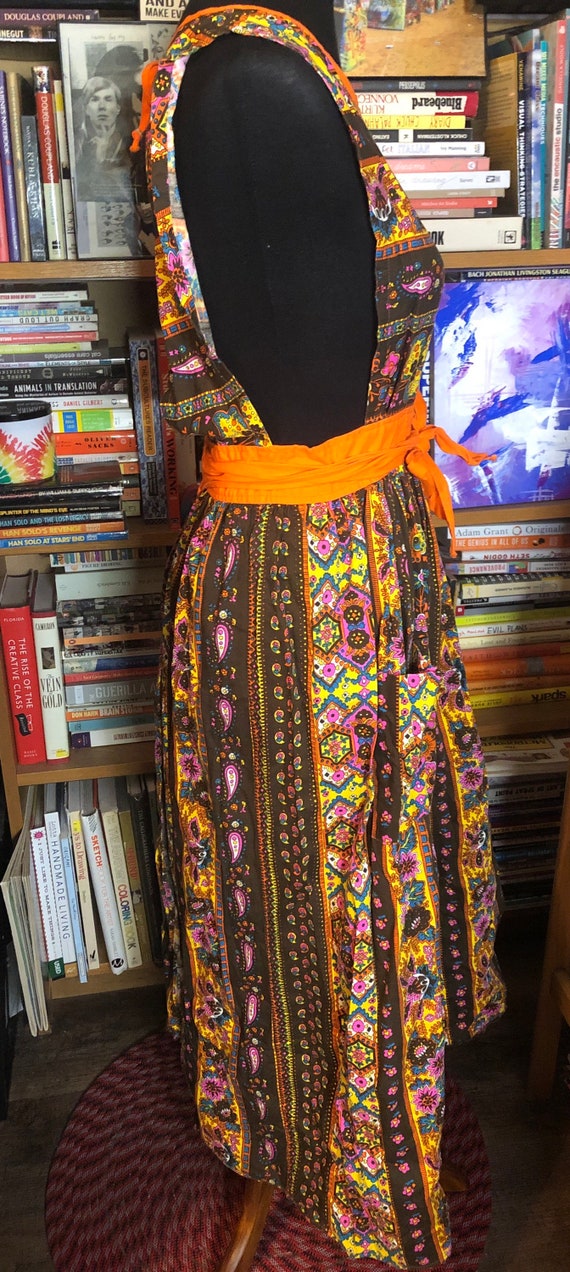 The Ash ~ beautiful 70s velour pinafore dress
