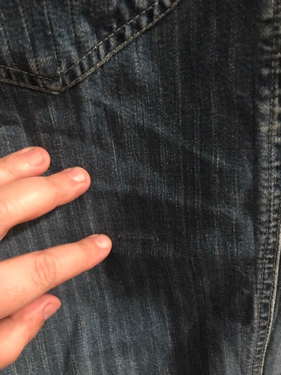 1980's Lee Riders High Rise Chalk Stripe Light We… - image 5