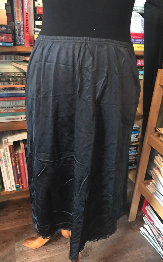 1980's JC Penney Black Half Slip