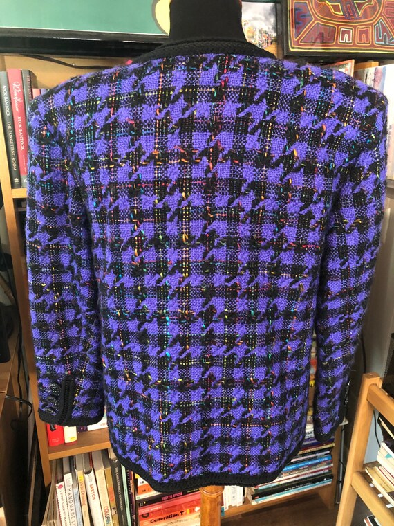 80’s Italian Bespoke Purple Tweed Jacket by Ateli… - image 4