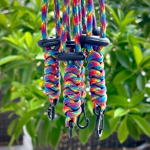 Handmade Rainbow Paracord Lanyard Gay Pride LGBT+
