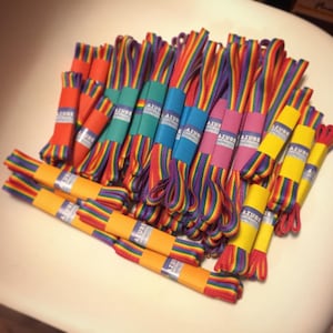 Rainbow Shoe Lace Gay Pride Rainbow Flat Shoelaces LGBTQ