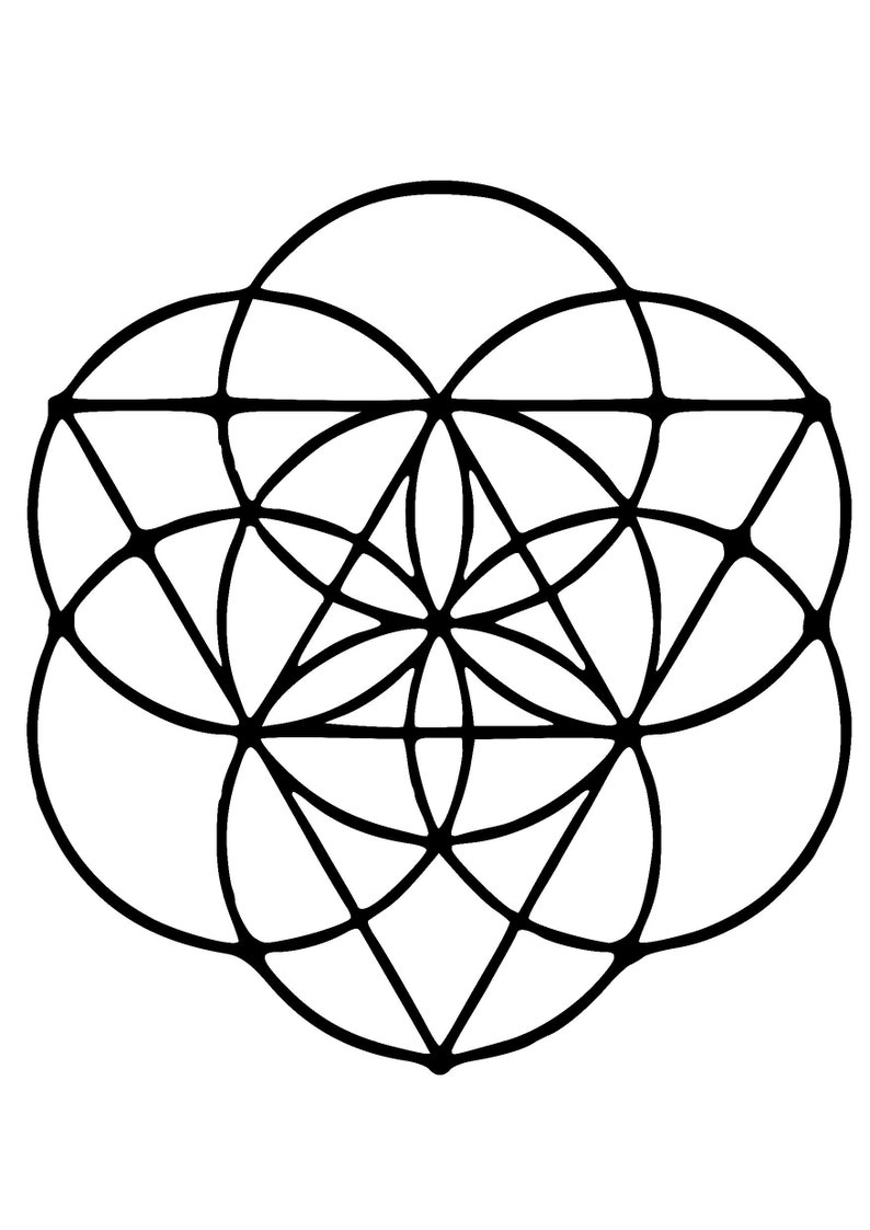 Motivo Mandala-Geometría sagrada Plantilla de Plástico Reutilizable