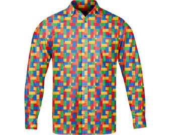 Koszula męska Kolorowe Klocki